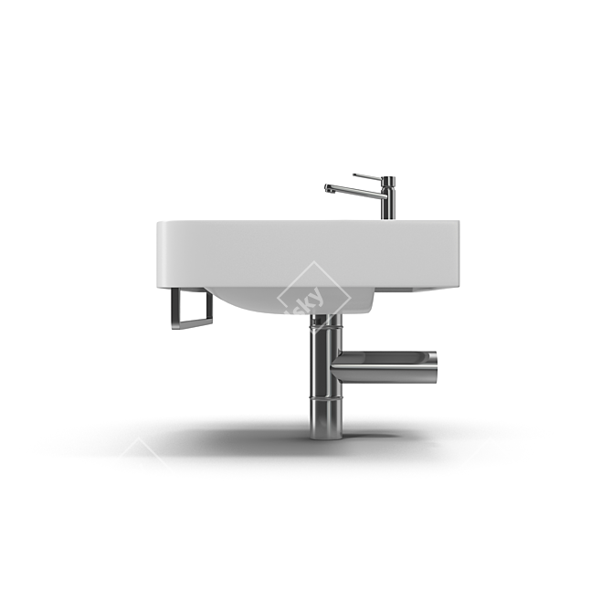 Nature-inspired Catalano Green Sink 3D model image 3