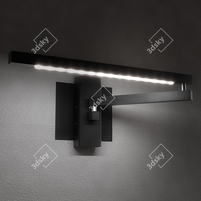 Sleek Black Lamp 3D model image 1