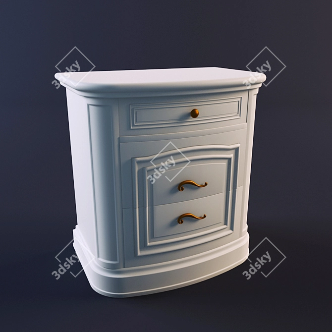 Fancy Nightstand by FERRETTI & FERRETTI 3D model image 1