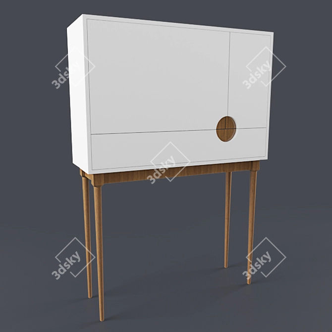 Modern Loft Aperture Cabinet 3D model image 1