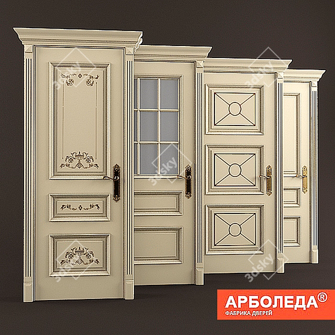 Elegant Bolero Interior Doors 3D model image 1