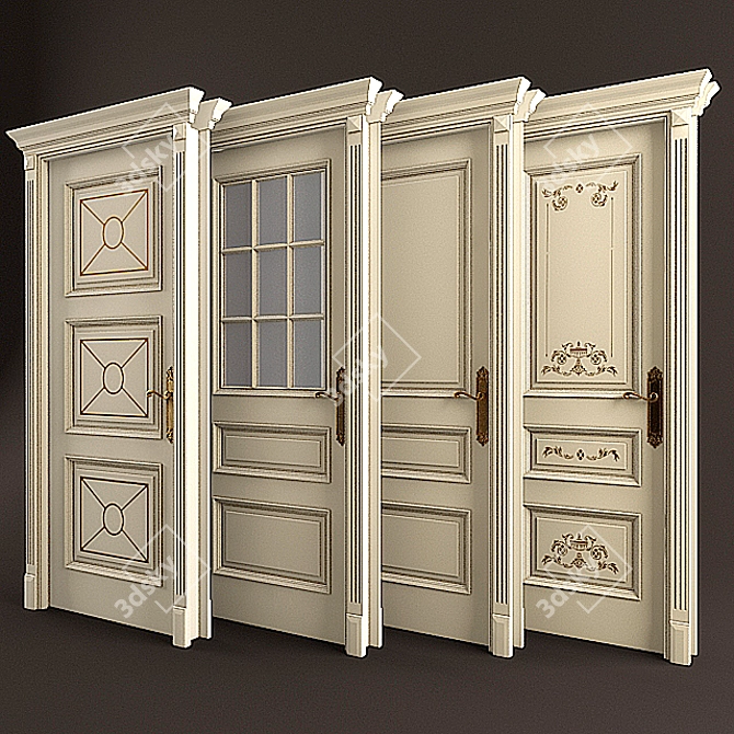 Elegant Bolero Interior Doors 3D model image 3