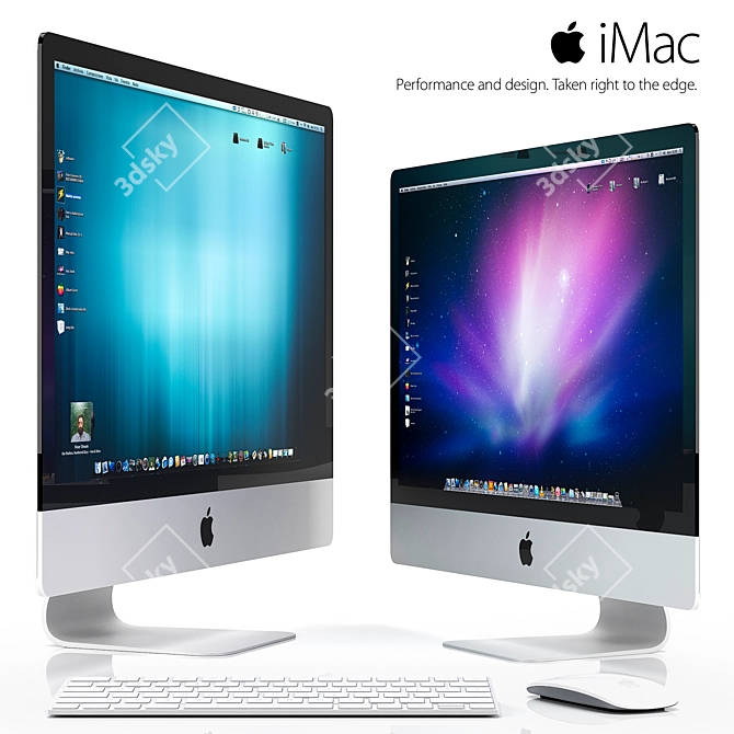 Sleek iMac Design | High Compatibility 3D model image 1