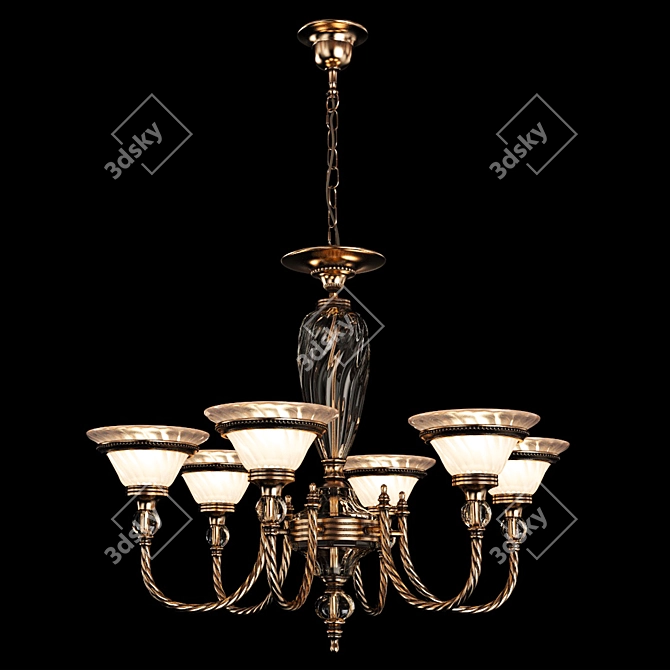 CHIARO Paula Classic Chandelier 3D model image 1