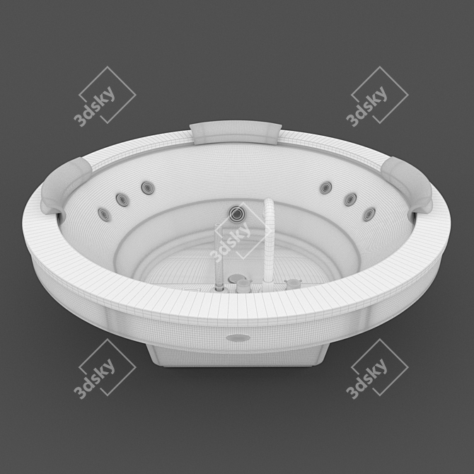 Italian Acrylic Round Bath: Jacuzzi Nova 180x180 3D model image 3