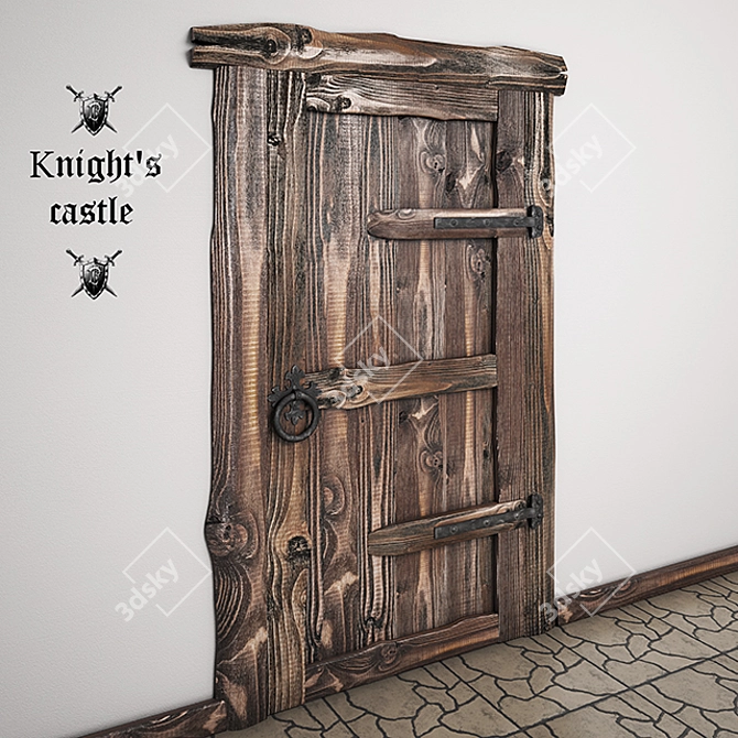 Medieval Castle Door 3D model image 1