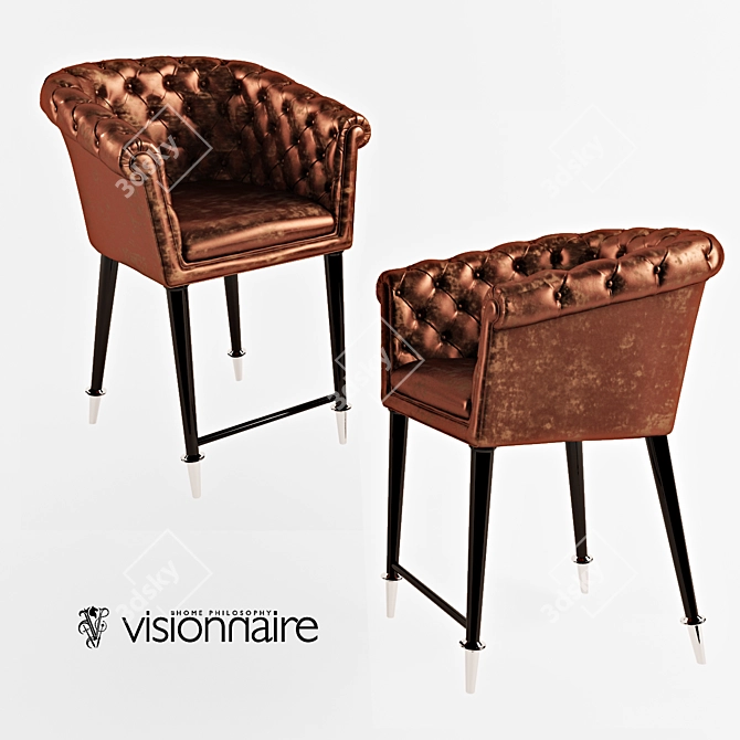 Elegant Victorian IPE Bar Stool 3D model image 1