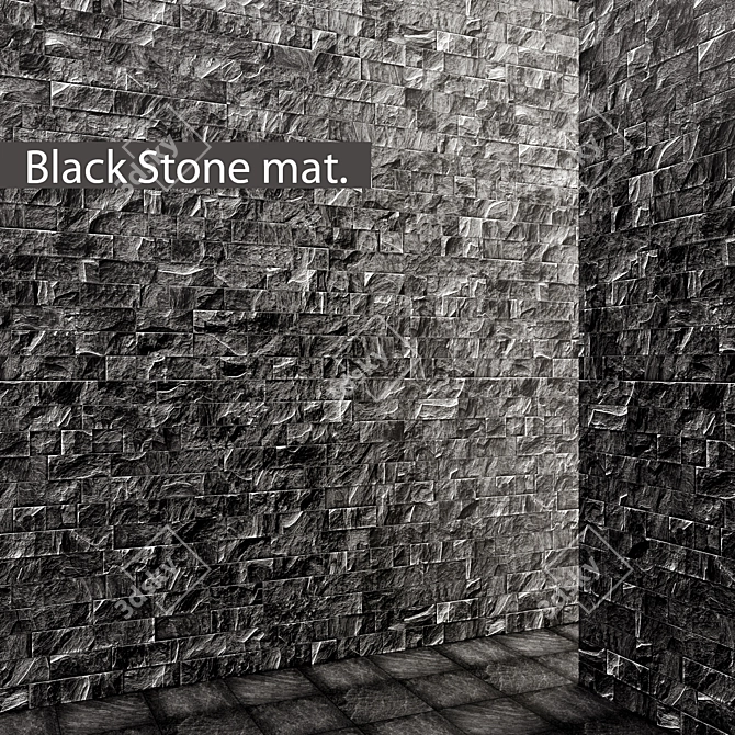Slate Noir. Stone + Tile. 3D model image 1