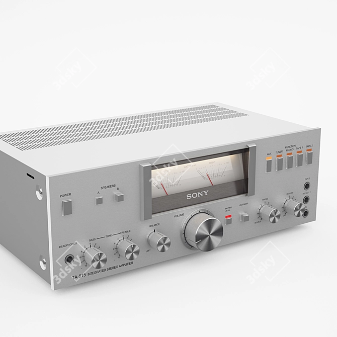 Vintage Sony TA-515 Stereo Amp 3D model image 2