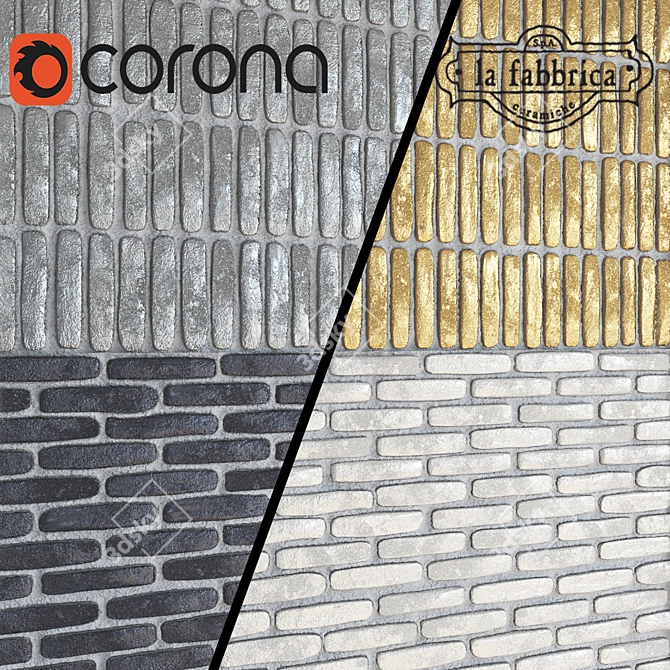 Curbs La Fabbrica Jewels: Handcrafted Terracotta Borders 3D model image 1