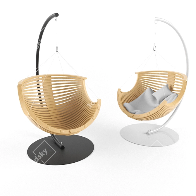 Ecostyle Wooden Suspended Seat 3D model image 1