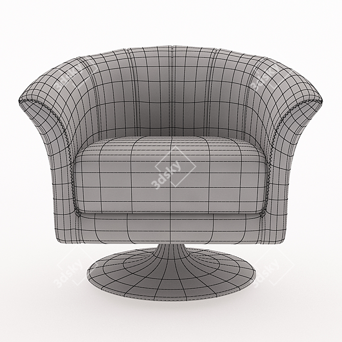 Contemporary Oyster POL Armchair: 3D Max File 3D model image 2