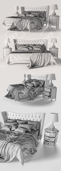 Fratelli Barri Mestre Bed Set 3D model image 3