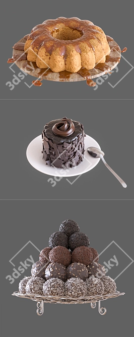 Title: Delicious Sweets Collection 3D model image 2