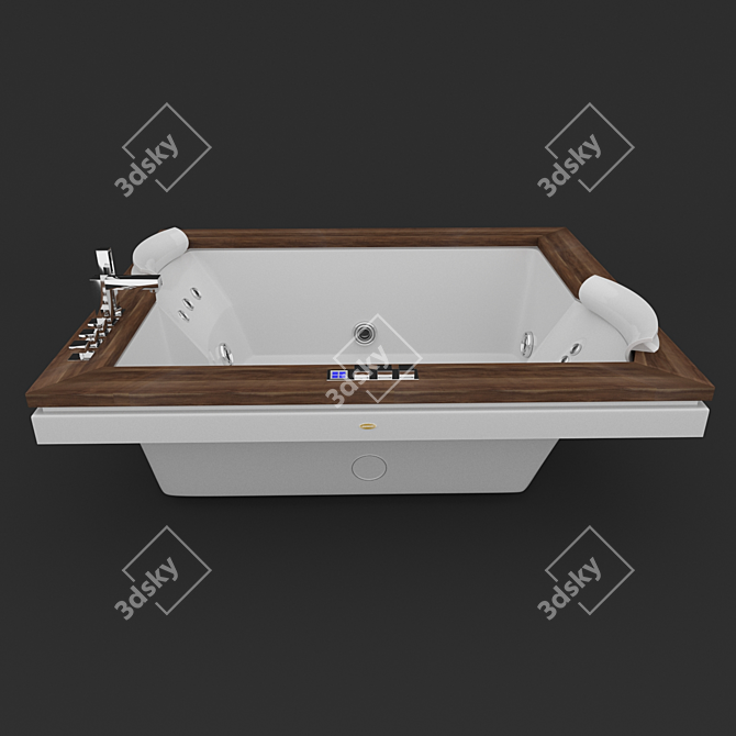 Luxury Jacuzzi Aura Plus: Embedded Acrylic, 2-Person 3D model image 1