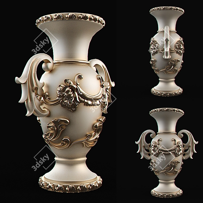 Elegant Classic Vase 3D model image 1