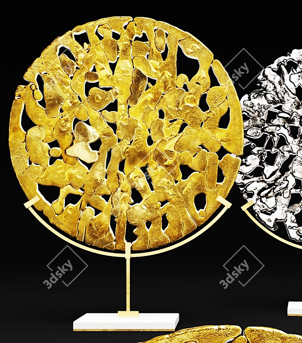 Golden Disk: Michael Aram Masterpiece 3D model image 2