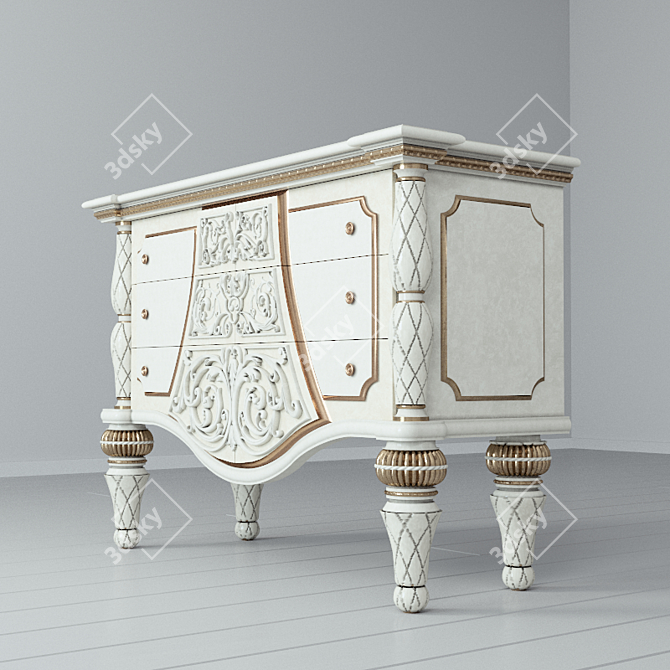 Elegant Turri Bovary Dresser 3D model image 2