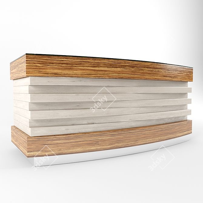 Sleek Modern Desk Design 3D model image 1