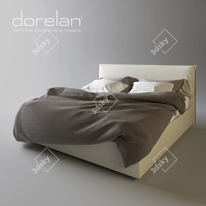 Dorelan Hollis Bed - Elegant and Stylish 3D model image 1