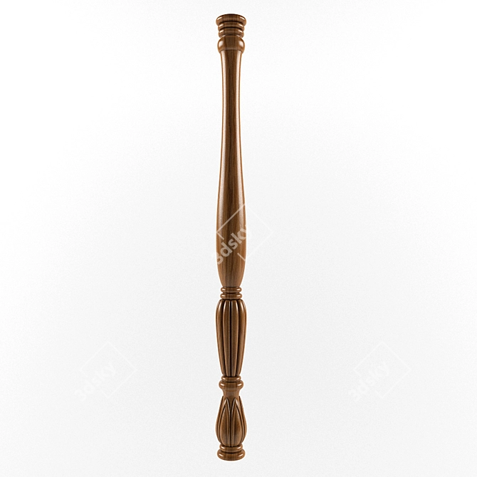 Wooden Baluster 3D model image 1