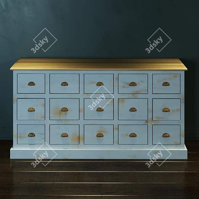 MOONZANA Trendy Chest of Drawers 3D model image 1