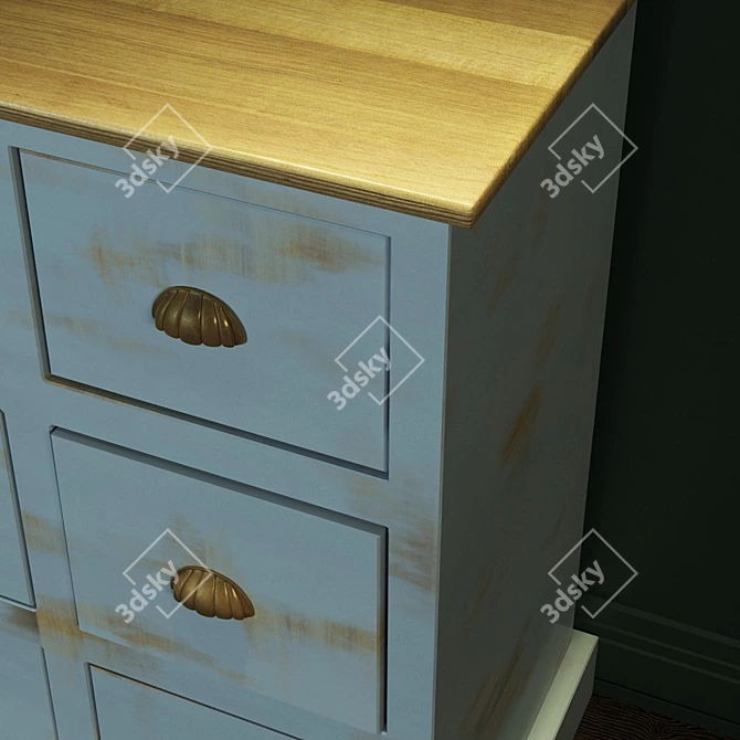 MOONZANA Trendy Chest of Drawers 3D model image 2