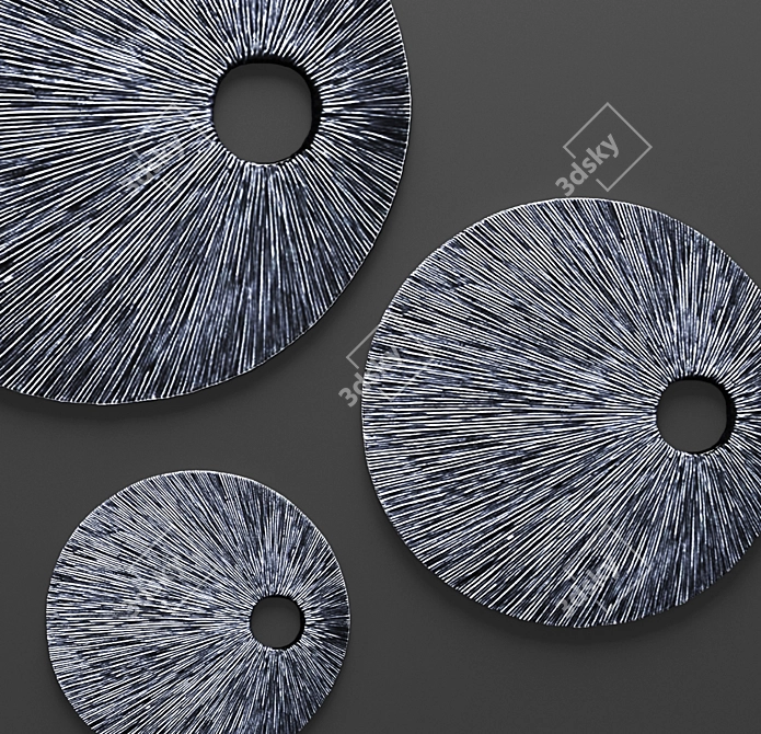 Sandstone Ribbed Wall Art - Set of 2 3D model image 2