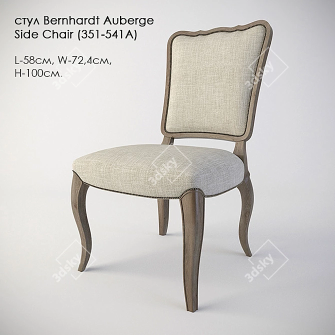 Bernhardt Auberge Side Chair: Luxury and Elegance Combined 3D model image 1