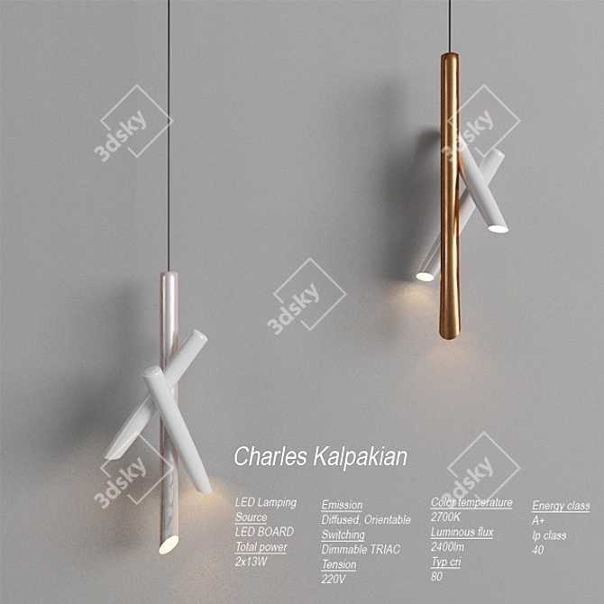 Sharles Kalpakian LED Ceiling Light 3D model image 1