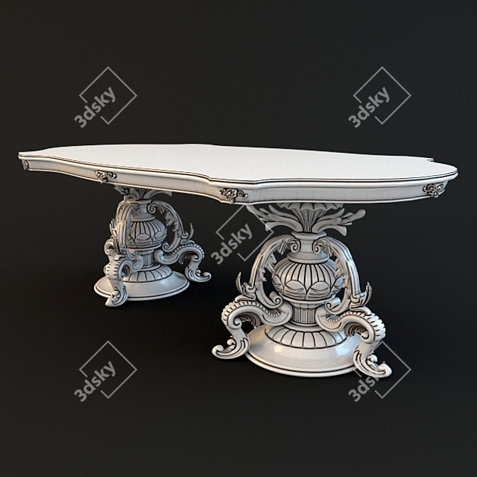 Classic Style Dining Table 3D model image 1