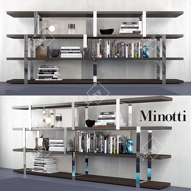 Dalton Bookcase: Modern Elegance 3D model image 1