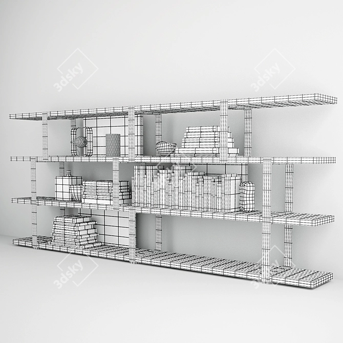 Dalton Bookcase: Modern Elegance 3D model image 3