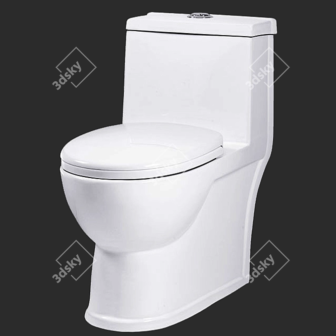 Sleek Duravit Commode: Modern Elegance 3D model image 1