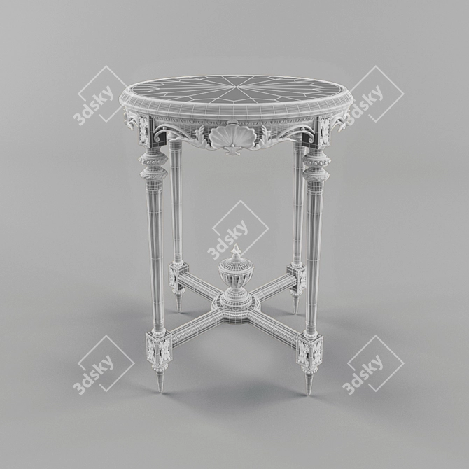 Vintage French Giltwood Table 3D model image 2