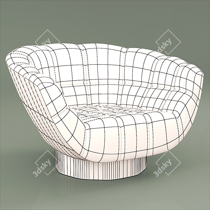 Metamorphosis Upholstered Armchair 3D model image 2