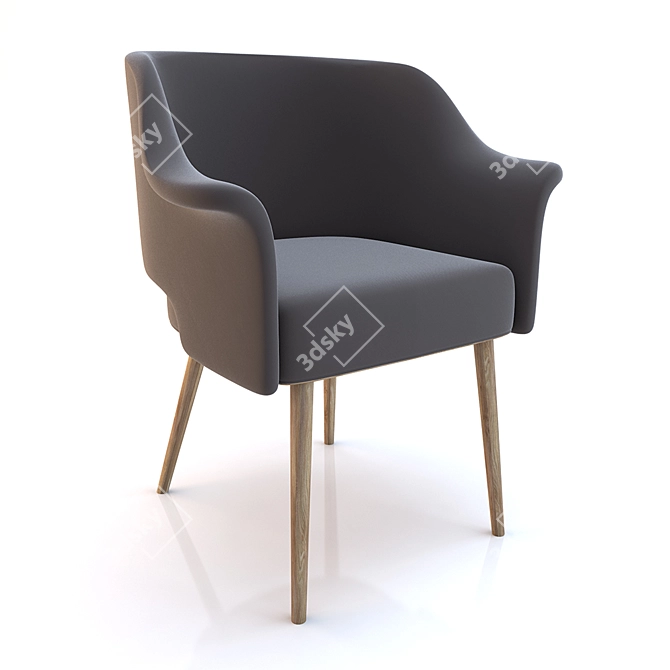 Elegant Ergonomic Chair - 001 3D model image 1