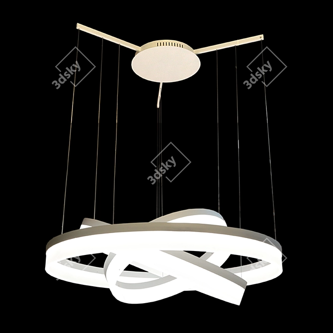 Sleek LED Pendant Light 3D model image 1