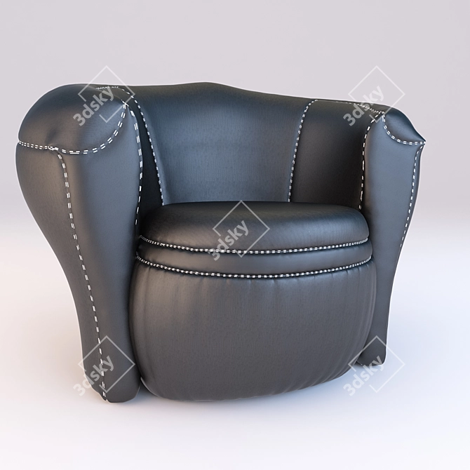 Cozy Lounge Chair 3D model image 1