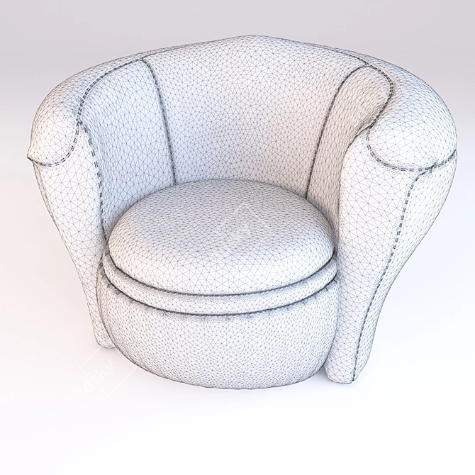 Cozy Lounge Chair 3D model image 2