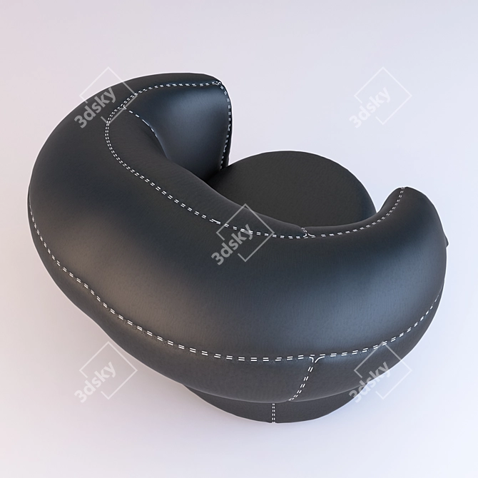 Cozy Lounge Chair 3D model image 3