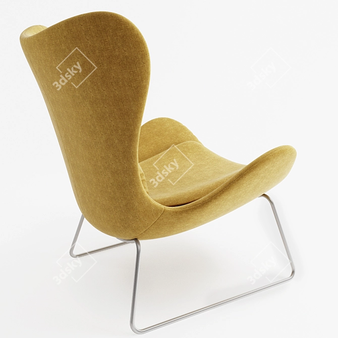 Lazy Metal Base Chair 3D model image 2