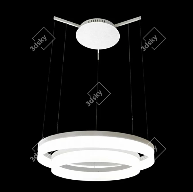  42W LED Pendant Light - White, 600mm Diameter 3D model image 1