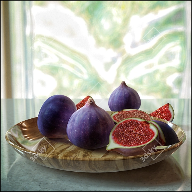 Delicious Figs for Lifelike 3D Renders 3D model image 4