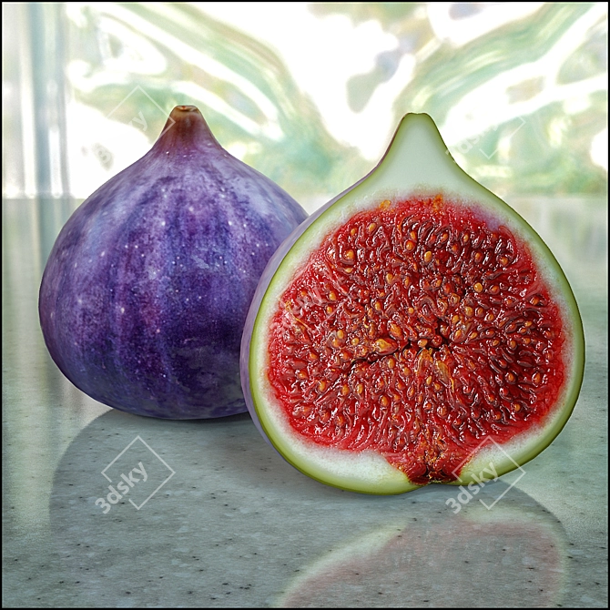 Delicious Figs for Lifelike 3D Renders 3D model image 5
