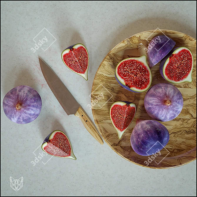 Delicious Figs for Lifelike 3D Renders 3D model image 6
