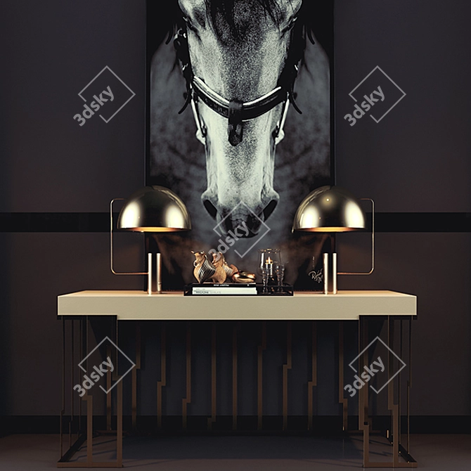 Cliff Console: Modern Decor Set 3D model image 1