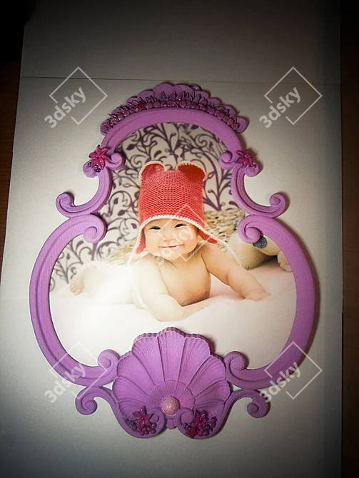 Elegant Photo Frame: Durable and Lightweight 3D model image 2
