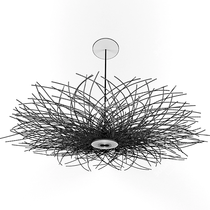 Rue Picot Suspension: Big, Round & Stylish 3D model image 2