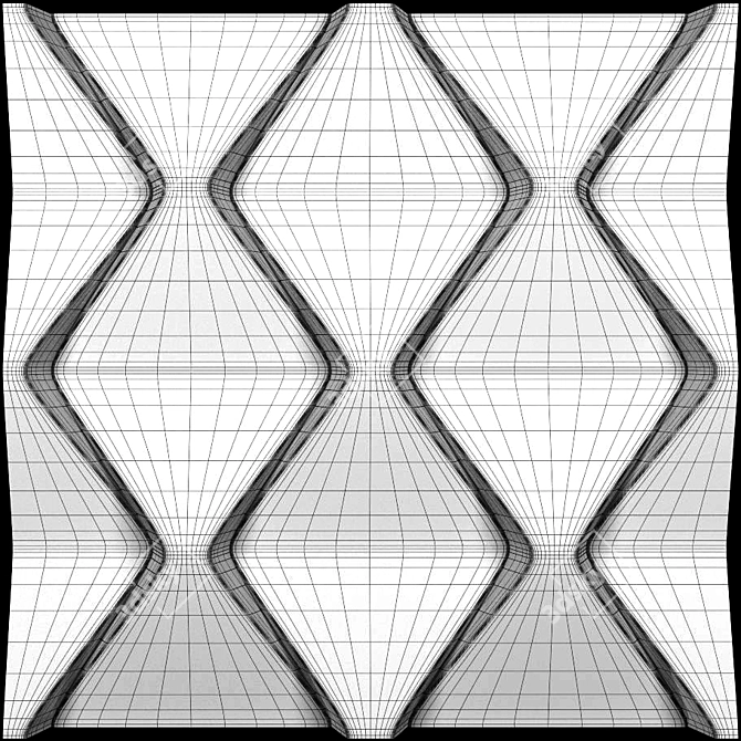 Elegant FAALS Decorative Panel 3D model image 2
